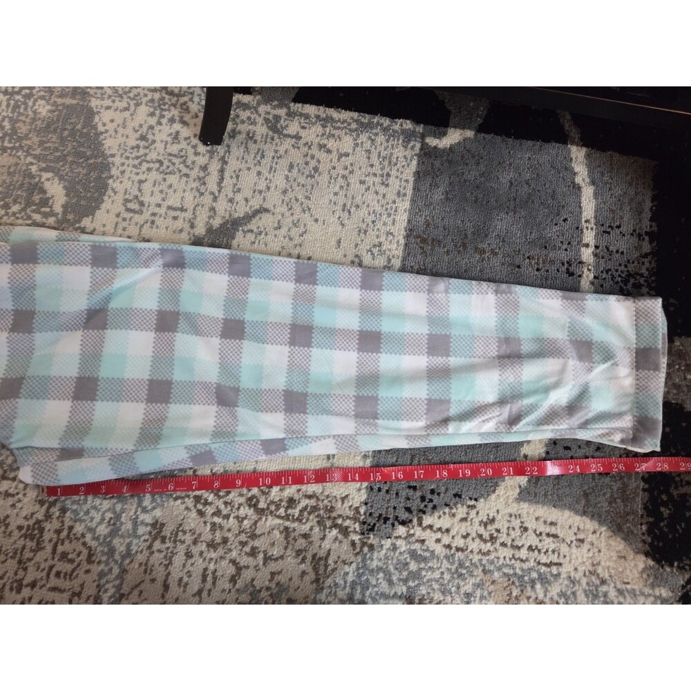 Narrow River Trading Co. Women's Fleece Pants w/ Pockets, Blue/Gray Plaid, Lge - Picture 7 of 7